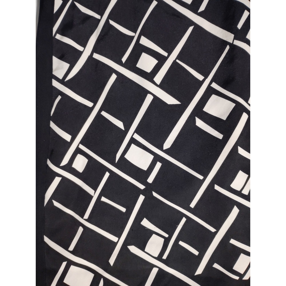 Enzo New York Black White Geometric Sheath Dress Women Size 4 Knee Length - Picture 8 of 11